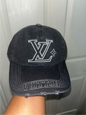 Cute fashion Black Denim  Logo Baseball Cap
